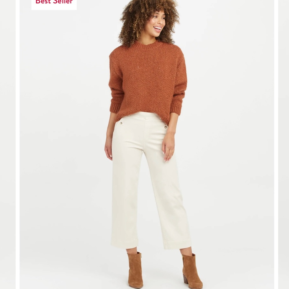 SPANX Twill Crop Wide Leg Pant.  XS Petite.